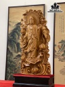 Tượng Phật Bà Quan Âm Gỗ Ngọc Am Cao 70 Ngang 33 Sâu 12 (cm)