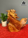 Tượng Cá Chép Hóa Rồng Gỗ Hương Cao 35 Ngang 33 Sâu 16 (cm)