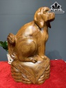 Tượng Chó Gỗ Ngọc Am Cao 47 Ngang 29 Sâu 22 (cm)