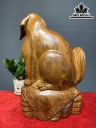 Tượng Chó Gỗ Ngọc Am Cao 47 Ngang 29 Sâu 22 (cm)