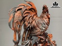 Tượng Gia Đình Gà Gỗ Trắc Cao 69 Ngang 37 Sâu 17 (cm)