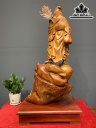 Tượng Tế Công Gỗ Hương Cao 78 Ngang 40 Sâu 26 (cm)