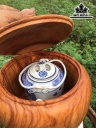 Bình Ủ Trà Gỗ Gõ Đỏ (Cà te) Cao 28 Đường Kính 25 (cm)