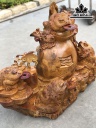 Tượng Ngũ Cóc Chấn Chum Tiền Gỗ Hương Cao 62 Ngang 82 Sâu 42 (cm)
