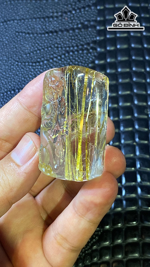 Rồng Đá Thạch Anh Tóc Vàng Cao 48,8 Ngang 28,5 Sâu 13,9 (cm) 41,2g