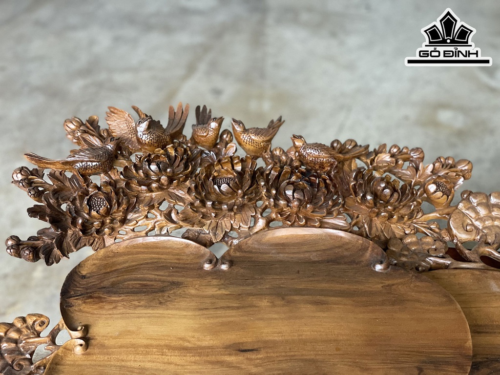 Khay Trà Gỗ Bách Xanh Cao 52 Ngang 115 Sâu 16 (cm)