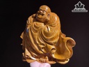 Tượng Phật Di Lặc Chúc Phúc Gỗ Nu Hương Cao 27 Ngang 26 Sâu 13 (cm)