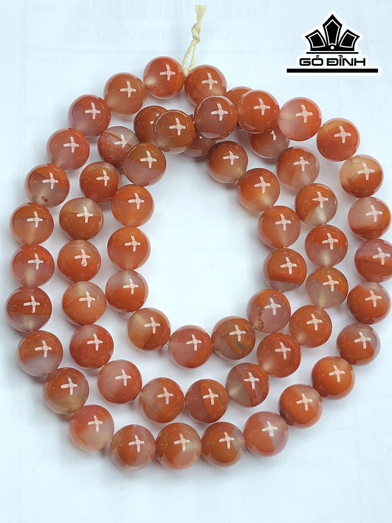 Chuỗi Đá Mã Não Đường Kính Hạt 9.8 (mm) 73gr