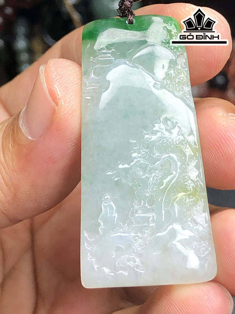 Mặt Dây Chuyền Đá Cẩm Thạch Cao 49 Ngang 23 Sâu 5,5 (cm) 15g