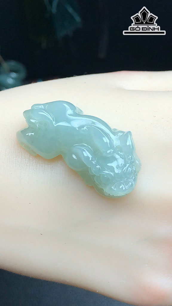 Mặt Dây Chuyền Tỳ Hưu Đá Cẩm Thạch Cao 38 Ngang 19 Sâu 12 (mm) 15gr