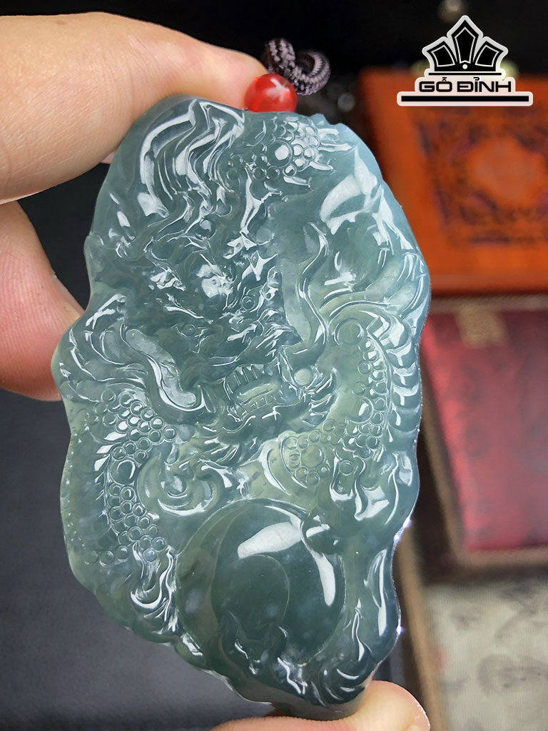 Rồng Đá Cẩm Thạch Cao 68 Ngang 39 Sâu 9 (mm) 51gr