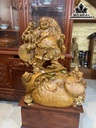 Tượng Phật Di Lặc Gỗ Nu Hương Cao 82 Ngang 65 Sâu 30 (cm)