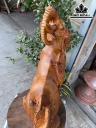 Tượng Dê Phong Thủy Gỗ Hương Cao 63 Ngang 38 Sâu 20 (cm)