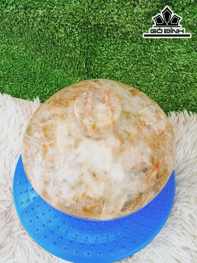 Tác Phẩm Chum Đá Thạch Anh Cao 16 Đường Kính Hạt 19 (cm) 6.6kg