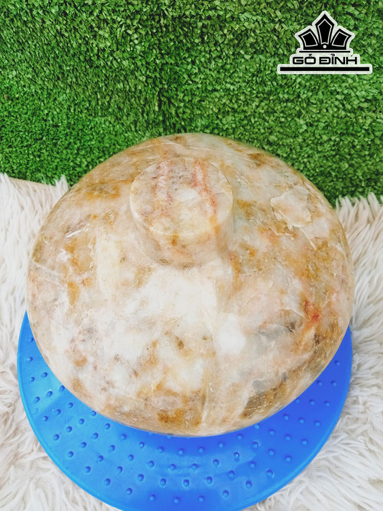 Tác Phẩm Chum Đá Thạch Anh Cao 16 Đường Kính Hạt 19 (cm) 6.6kg