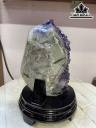 Tinh Thể Đá Thạch Anh Tím Tự Nhiên Cao 26 Sâu 15 (cm) 3.4 kg Luôn đế