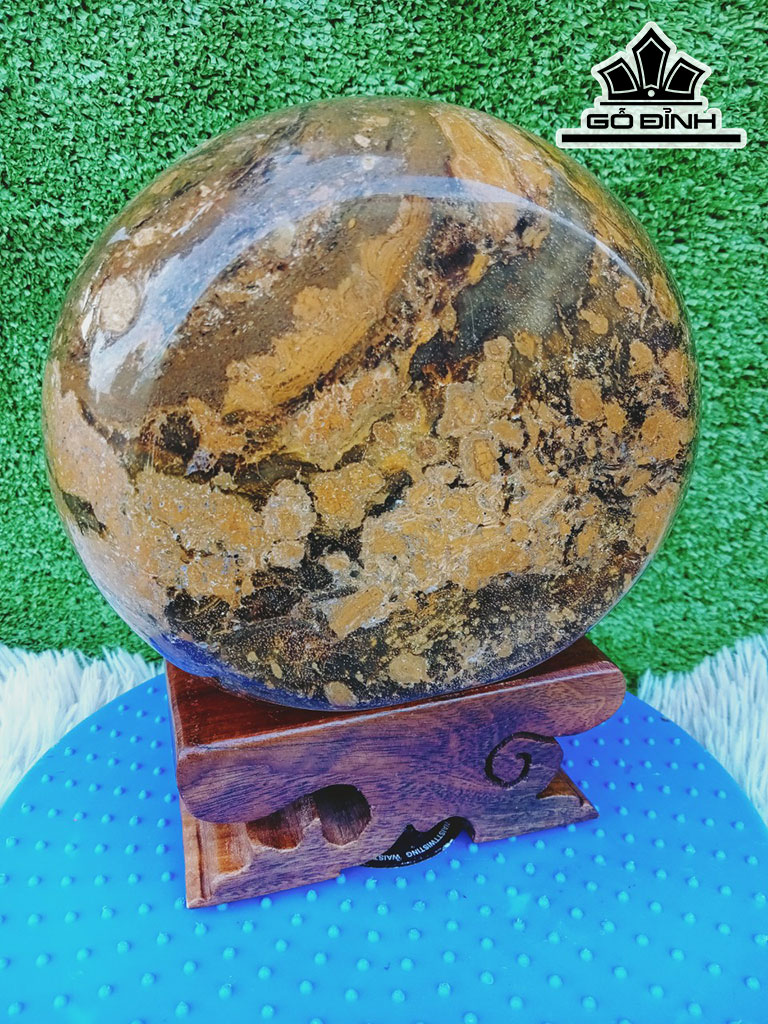 Tác Phẩm Trống Cơm Gỗ Hóa Ngọc Cao 20 Đường Kính Hạt 17 (cm) 4,5kg