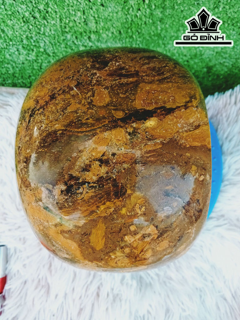 Tác Phẩm Trống Cơm Gỗ Hóa Ngọc Cao 20 Đường Kính Hạt 17 (cm) 4,5kg