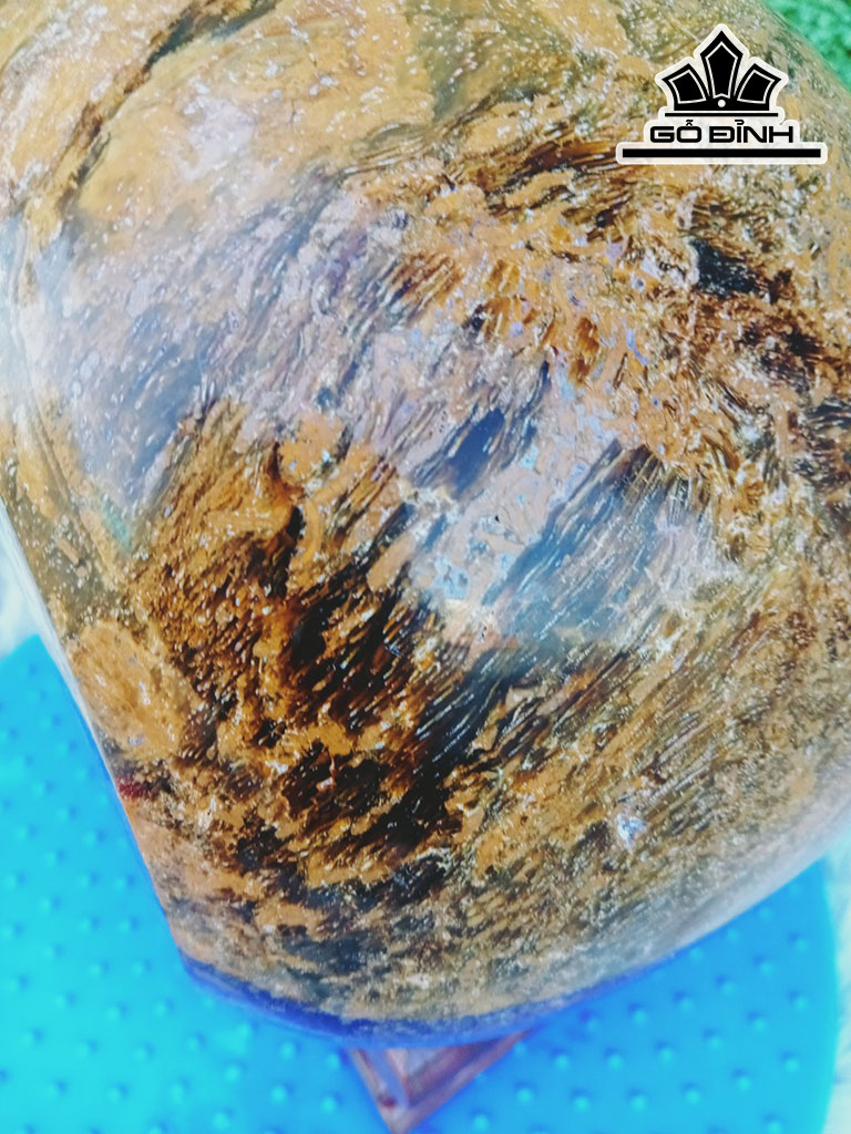 Tác Phẩm Trống Cơm Gỗ Hóa Ngọc Cao 20 Đường Kính Hạt 17 (cm) 4,5kg