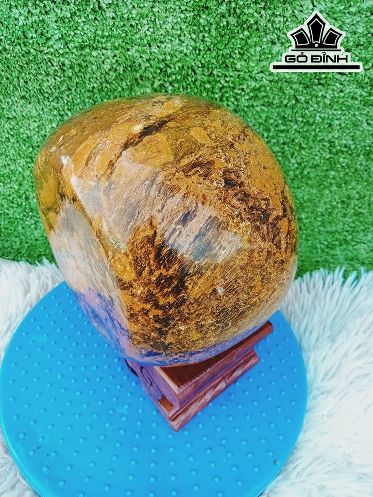 Tác Phẩm Trống Cơm Gỗ Hóa Ngọc Cao 20 Đường Kính Hạt 17 (cm) 4,5kg