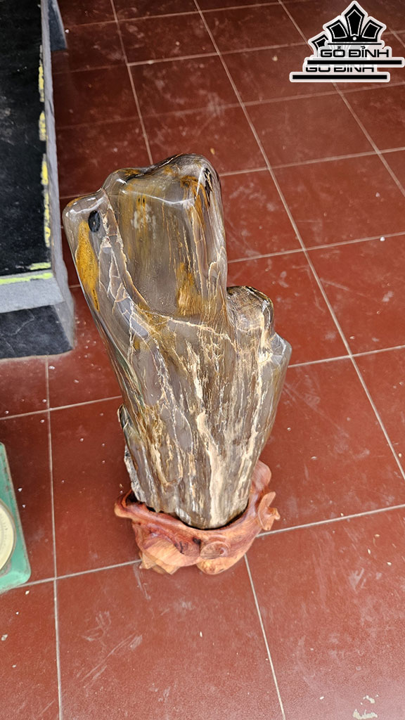 Tác Phẩm Gỗ Hóa Thạch Cao 95 Ngang 23 (cm) 30kg