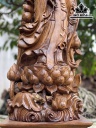 Tượng Phật Bà Liên Hoa Gỗ Bách Xanh Cao 89 Ngang 32 Sâu 29 (cm)