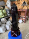 Tác Phẩm Đá Thạch Anh Đen Cao 46 Ngang 16 Sâu 15.5(cm)7,1kg