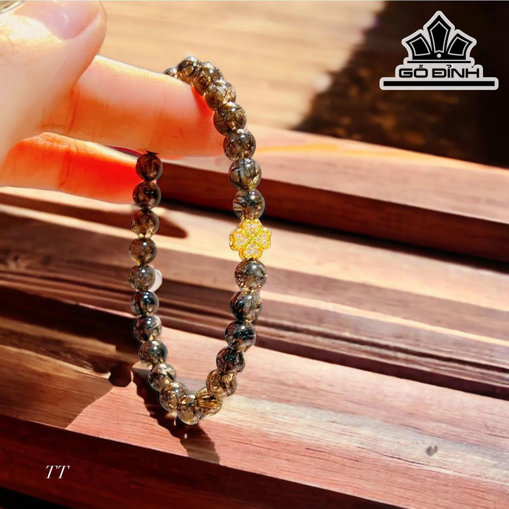 Vòng Tay Đá Thạch Anh Tóc Đen