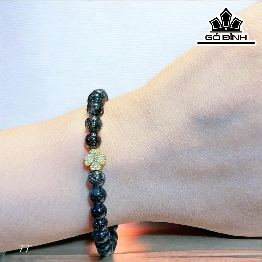 Vòng Tay Đá Thạch Anh Tóc Đen