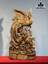 Tượng Chim Phượng Hoàng Gỗ Ngọc Am Phượng Hoàng Cao 73 Ngang 36 Sâu 31 (cm)