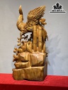 Tượng Chim Phượng Hoàng Gỗ Ngọc Am Phượng Hoàng Cao 73 Ngang 36 Sâu 31 (cm)