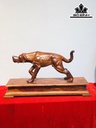 Tượng Chó Gỗ Cẩm Cao 32 Ngang 57 Sâu 20 (cm)