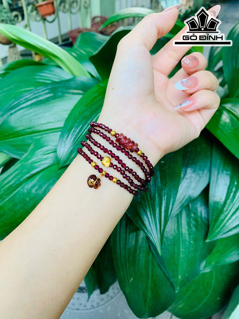 Chuỗi Đá Garnet Đường Kính Hạt 3.5(mm)