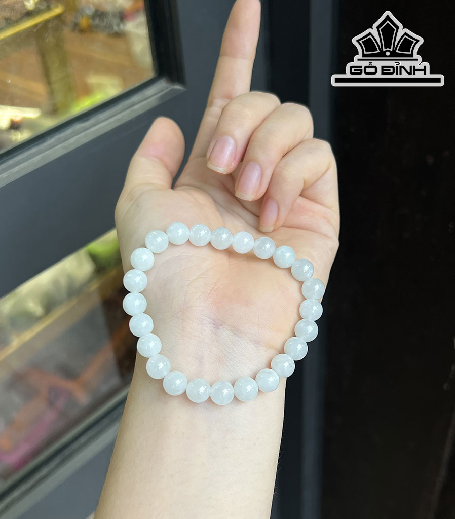 Vòng Tay Đá Thạch Anh Đường Kính Hạt 7.6(mm)
