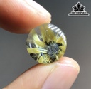 Mặt Nhẫn Đá Thạch Anh Tóc Vàng Cao 12,5 Ngang 5,8 (mm) 1,1gr