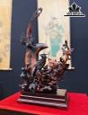 Chim Trĩ Uyên Ương Gỗ Trắc Cao 58 Ngang 37 Sâu 12 (cm)