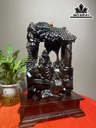 Tượng Đạt Ma Sư Tổ Ngồi Thiền Gỗ Trắc Cao 43 Ngang 25 Sâu 12 (cm)