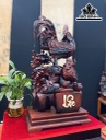 Tượng Gia Đình Gà Gỗ Trắc Cao 60 Ngang 33 Sâu 18 (cm)