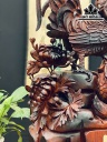 Tượng Gia Đình Gà Gỗ Trắc Cao 60 Ngang 33 Sâu 18 (cm)