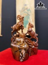 Tượng Tam Dương Khai Thái Gỗ Cẩm Cao 42 Ngang 30 Sâu 26 (cm)