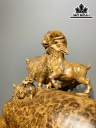 Tượng Tam Dương Khai Thái Gỗ Nu Ngọc Am Cao 50 Ngang 58 Sâu 42 (cm)