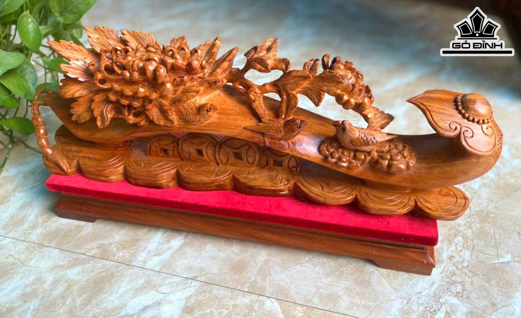 Cầu Như Ý Gỗ Hương Cao 24 Ngang 56 Sâu 11 (cm)