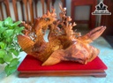 Mai Trĩ Ôm Đá Gỗ Hương Cao 40 Ngang 48 Sâu 15 (cm)