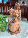 Tượng Dê Phong Thủy Gỗ Ngọc Am Cao 57 Ngang 27 Sâu 22 (cm)