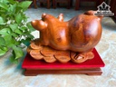 Tượng Heo Gỗ Hương Cao 27 Ngang 34 Sâu 20 (cm)