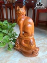 Tượng Mèo Gỗ Hương Cao 50 Ngang 32 Sâu 20 (cm)