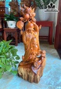 Tượng Ông Thọ Gỗ Hương Cao 68 Ngang 30 Sâu 24 (cm)