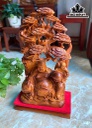 Tượng Phật Di Lặc Nhất Phúc Gỗ Hương Cao 62 Ngang 30 Sâu 17 (cm)