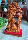 Tượng Phật Di Lặc Nhất Phúc Gỗ Hương Cao 62 Ngang 30 Sâu 17 (cm)