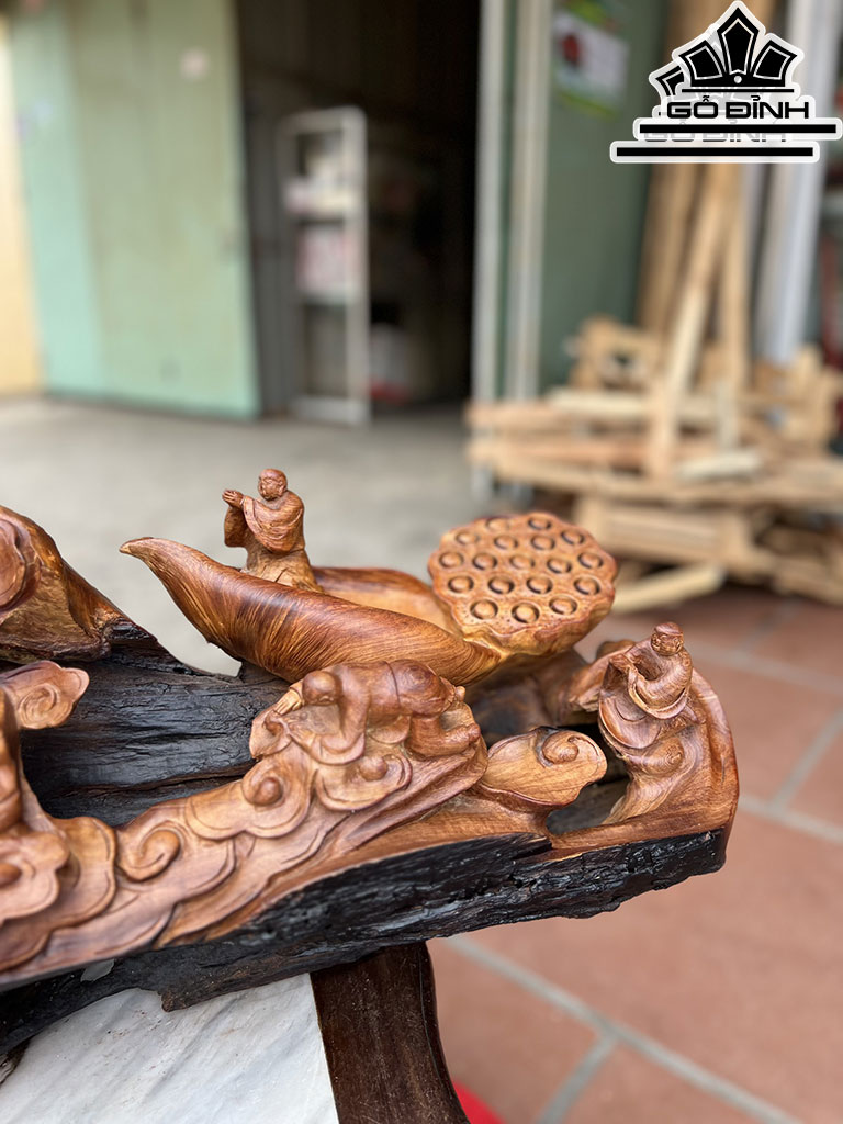 Phật Niết Bàn Gỗ Hương Cao 48 Ngang 69 Sâu 26 (cm)
